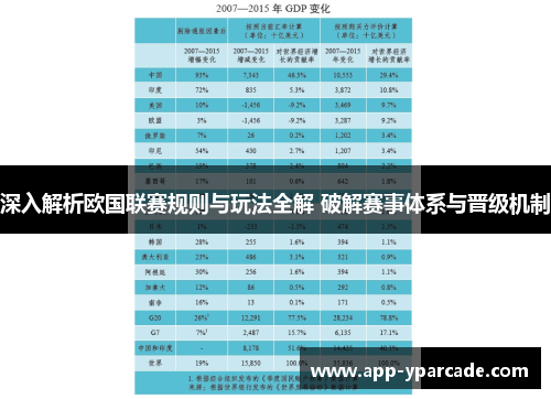 深入解析欧国联赛规则与玩法全解 破解赛事体系与晋级机制